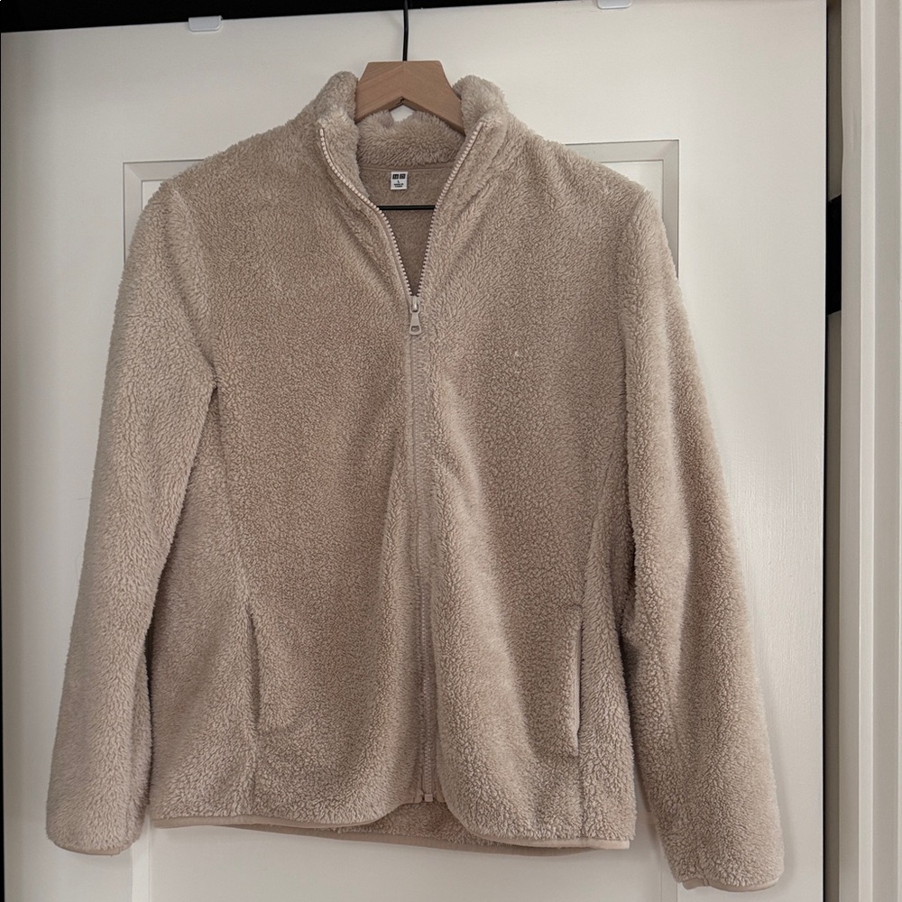 Uniqlo Light Tan Fleece Jacket